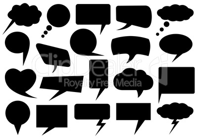 Set of different speech bubbles