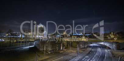 Yenidze In Dresden Scenic City Night Panorama