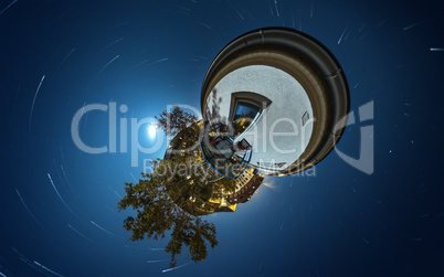 Abstract 360° View Of Buildings At Night