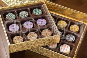 Decorative Box of Artisan Fine Chocolate Candy