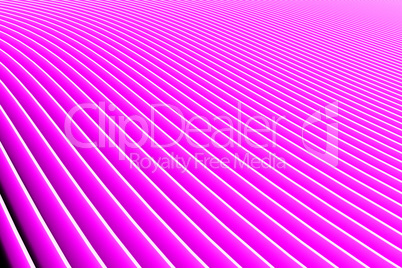 Sheets as curved lines, 3d illustration