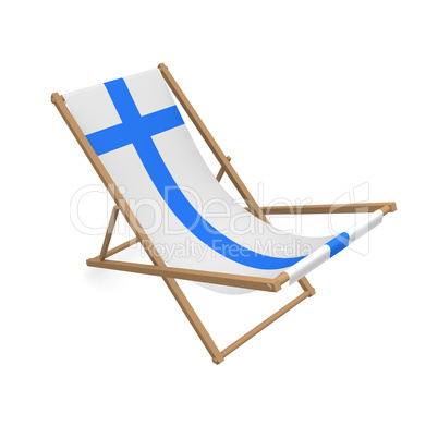 Deck chair with the flag or Finland