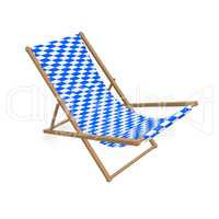 Deck chair with the flag or Bavaria