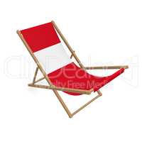 Deck chair with the colors of Peru