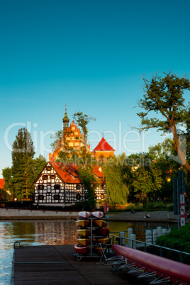 Bydgoszcz St. Martin and St. Nicholas Cathedral and Mill Island