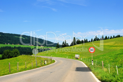 Strasse bei Hittisau