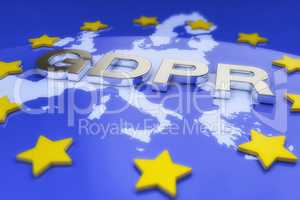 3d render - General Data Protection Regulation (GDPR) - European