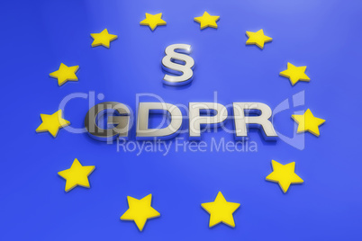 3d render - General Data Protection Regulation (GDPR) - European