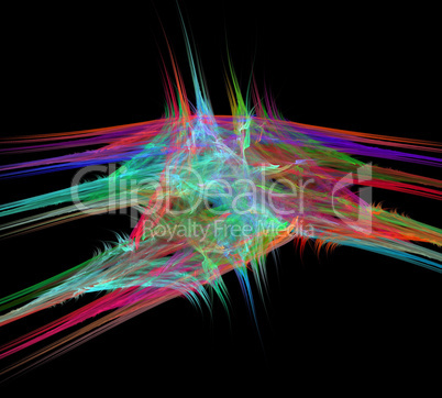 image of one Digital Fractal on Black Color image of one Digital Fractal on Black Color