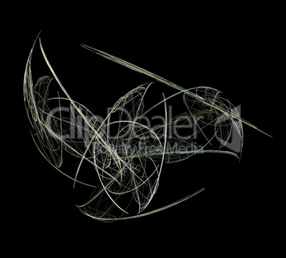 image of one Digital Fractal on Black Color