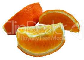orange slices, three orange slices, dried orange section
