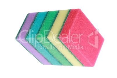 many foam rubber  sponge