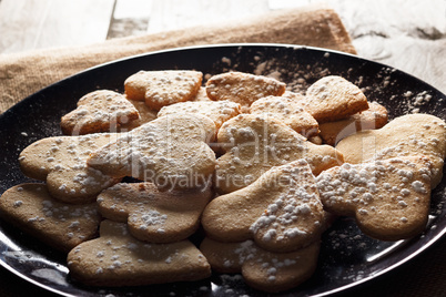 Heart-shaped cookies.