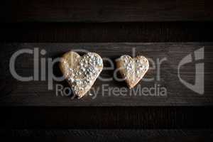 Cookie hearts. Love in couple.