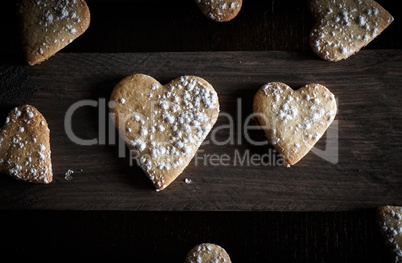 Cookie hearts with sugar glass.