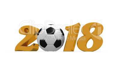 Golden 2018 with a soccer ball