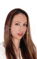 Portrait image of a brunette young woman