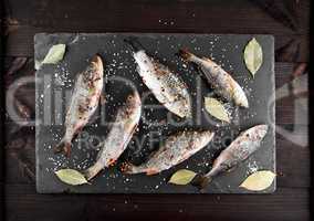 scraped river fish crucian and perch in spices and salt \