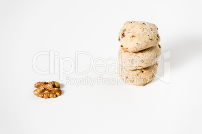 Cavallucci, typical Italian biscuits with walnut