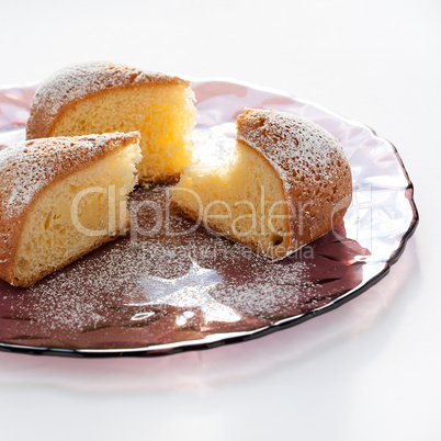 Three slices of custard pie