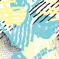 Abstract seamless pattern Blots, lines, dots background