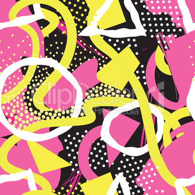 Abstract seamless pattern Blots, dots geometric background