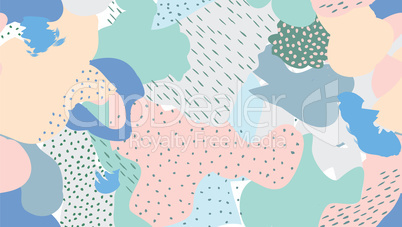 Abstract seamless pattern Blots, dots painted background