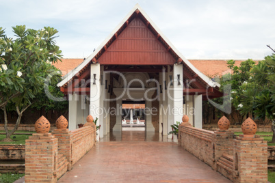 bridge in the  Sukhothai Heritage Resort