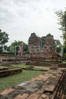 ruin in the temple complex What Maha That in Ayutthaya