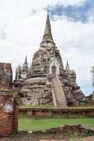 ruins in the temple complex Phra Sri Sanpet in Ayutthaya