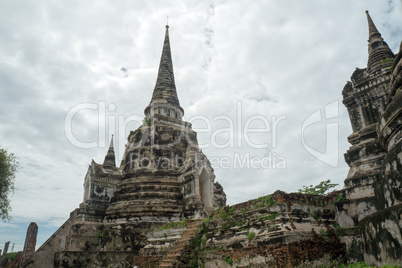 ruins in the temple complex Phra Sri Sanpet in Ayutthaya