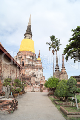 temple complex Watyaichainongkhol in Ayutthaya in thailand