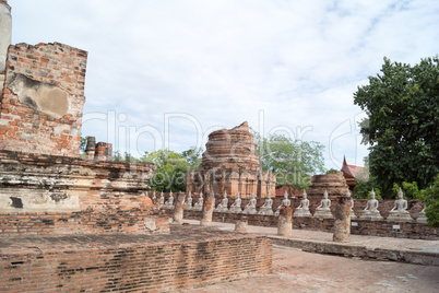 temple complex Watyaichainongkhol in Ayutthaya in thailand