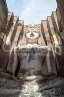 Sukhothai - Wat Sri Chum temple - buddha in chamber