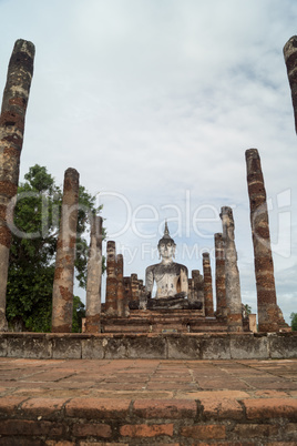 ruins in the historical park in sukhothai