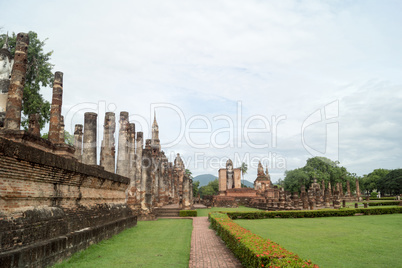 ruins in the historical park in sukhothai