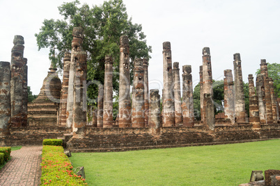 ruins in the historical park in sukhothai