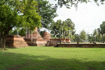 ruins in the historical park in sukhothai