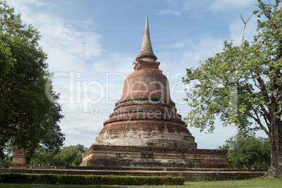 ruins in the historical park in sukhothai