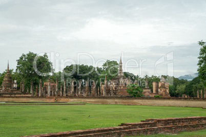 ruins in the historical park in sukhothai