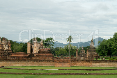 ruins in the historical park in sukhothai