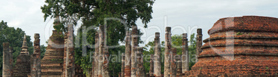 ruins in the historical park in sukhothai