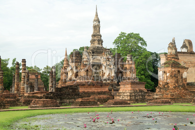 ruins in the historical park in sukhothai