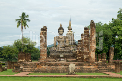 ruins in the historical park in sukhothai