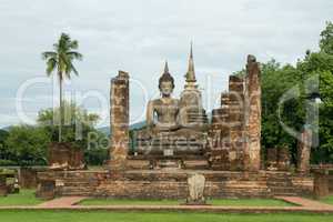 ruins in the historical park in sukhothai