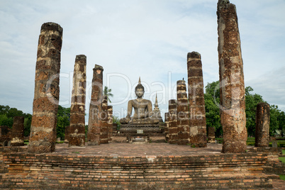 ruins in the historical park in sukhothai