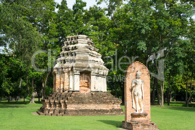 ruins in the historical park in sukhothai