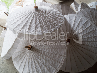 paper umbrellas in the paper manufacture  San Kampheng