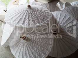paper umbrellas in the paper manufacture  San Kampheng