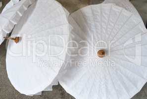 paper umbrellas in the paper manufacture  San Kampheng